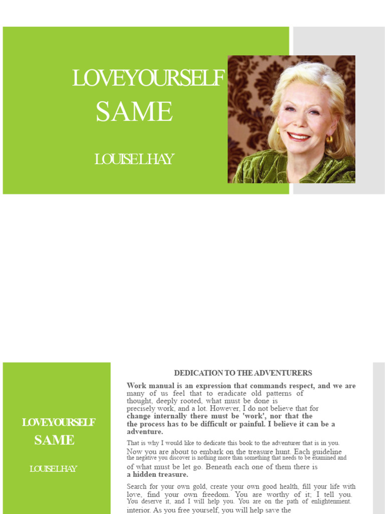Love Yourself - Louise L. Hay | PDF | Thought | Truth