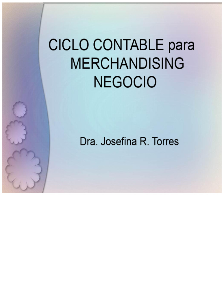 Ciclo Contable en Negocios de Merchandising | PDF | Contabilidad | Business