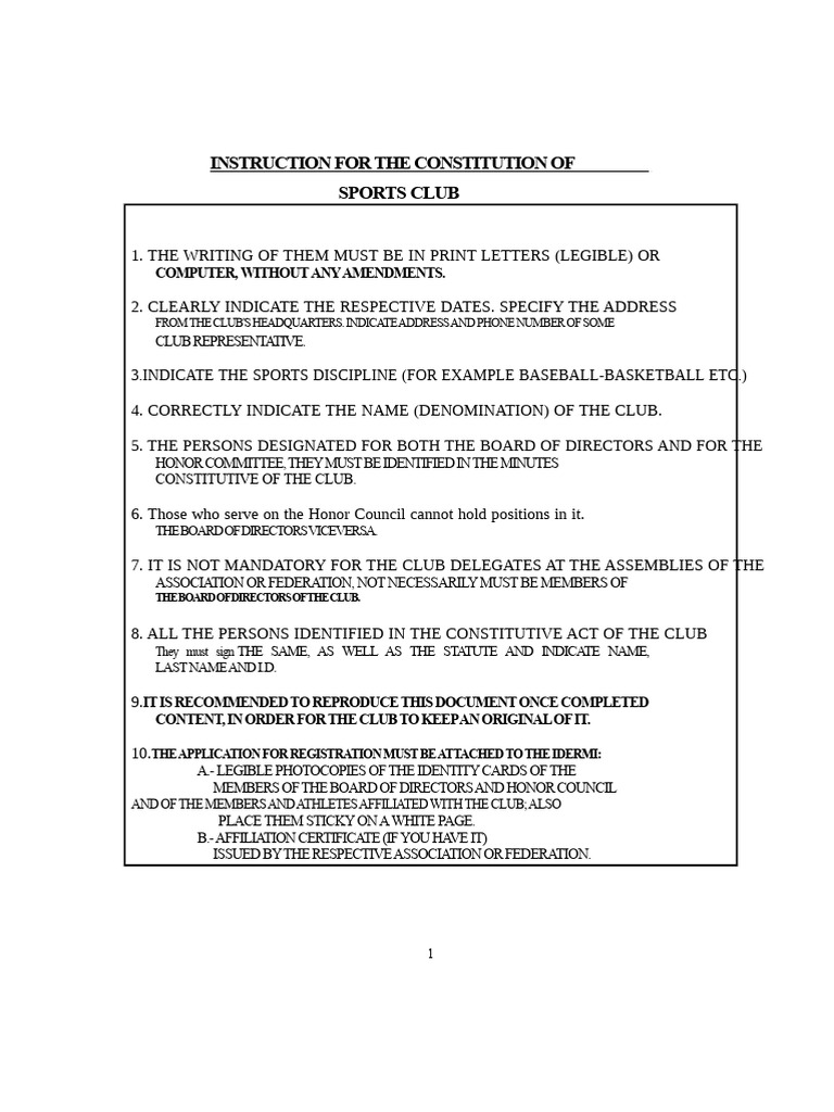 FORMAT FOR NEW CLUBS 09rtf.rtf corrected | PDF | Board Of Directors ...