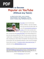 Download How to Get Popular on YouTube Without Any Talent old version by Kevin Nalts SN965581 doc pdf