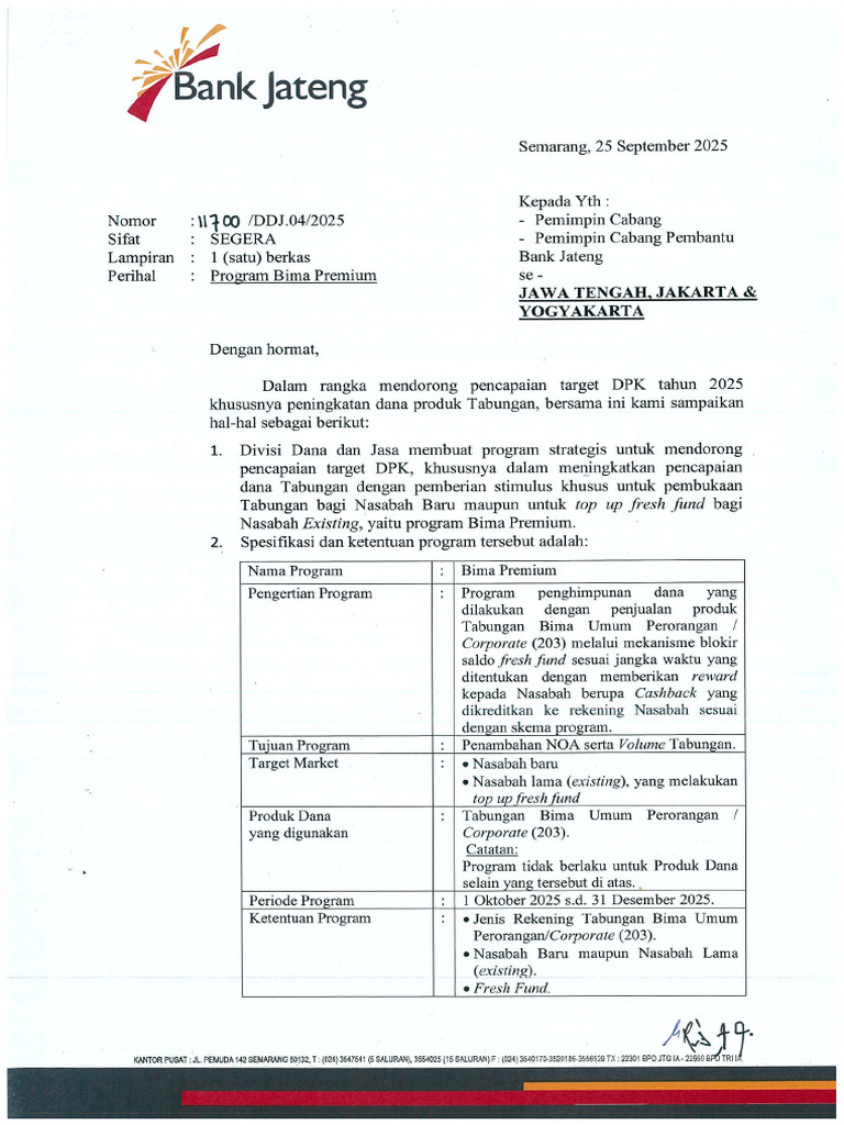Program Bima Premium | PDF