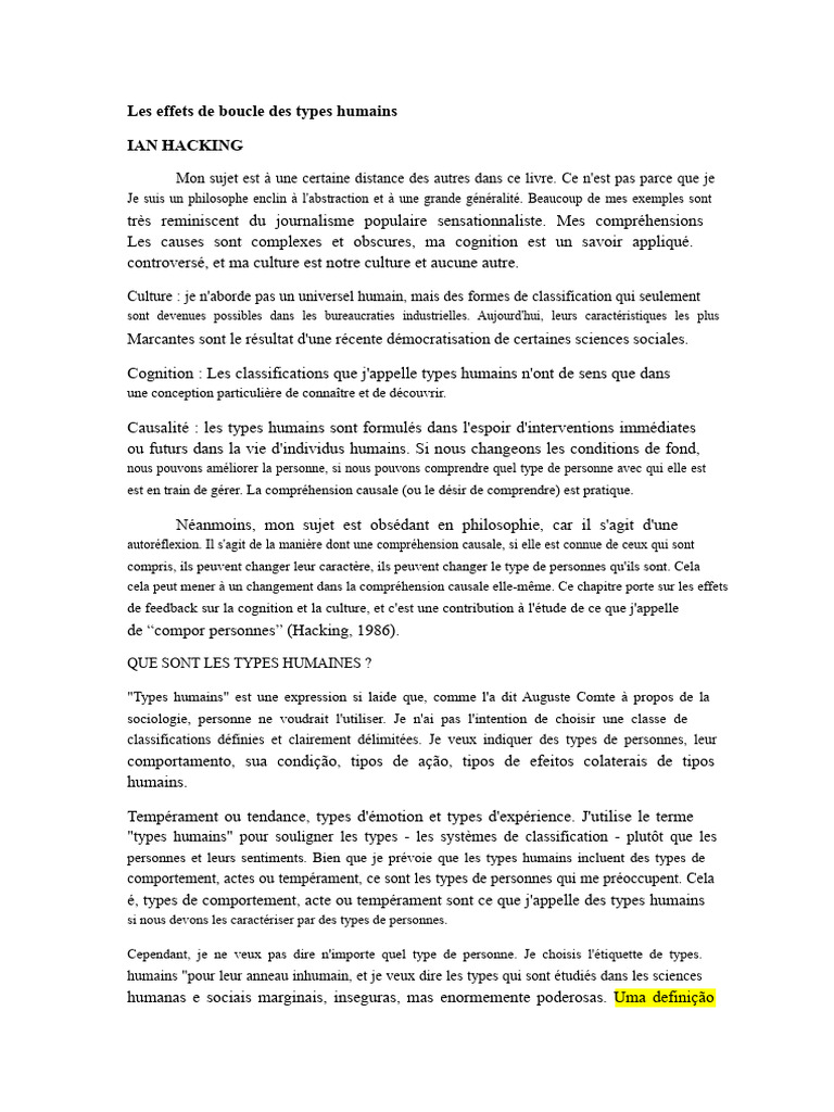Effets des types humains sur la cognition | PDF | Science | Race ...