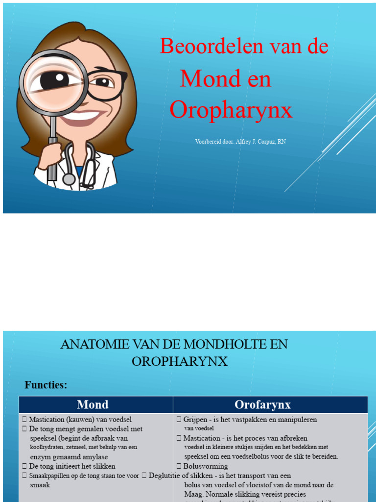 Beoordeling van de mond en orofarynx | PDF