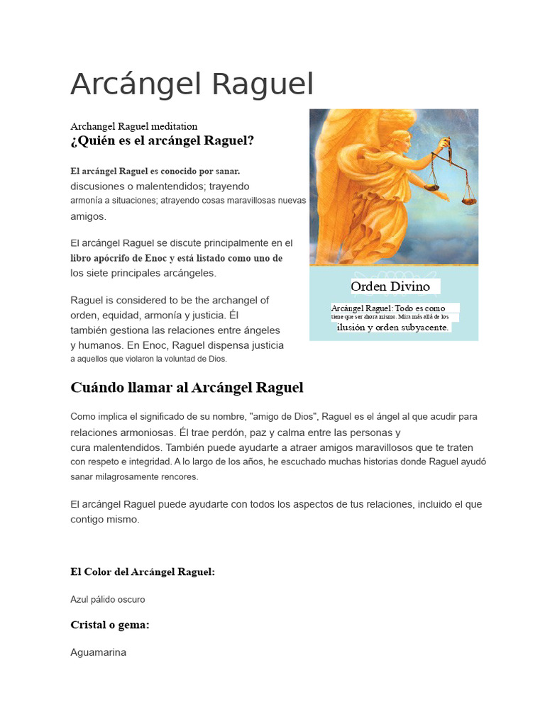 Arcángel Raguel | PDF