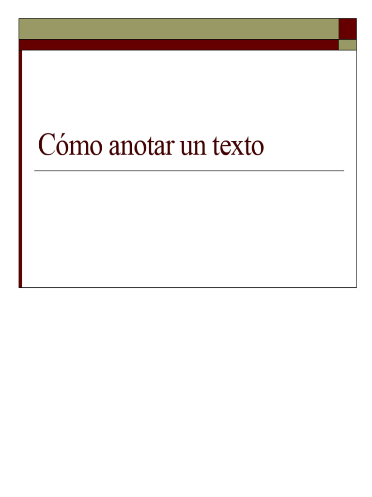 Guía para Anotar Textos Efectivamente | PDF | Comprensión lectora