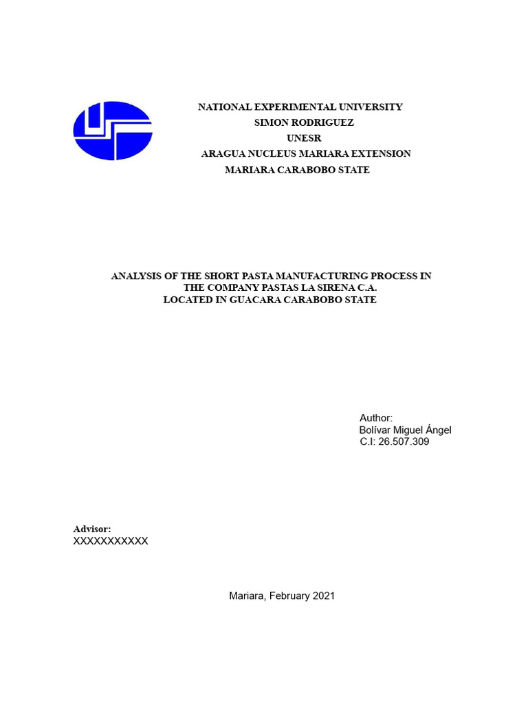 COMPLETE THESIS FOR UNESR | PDF | Methodology | Pasta