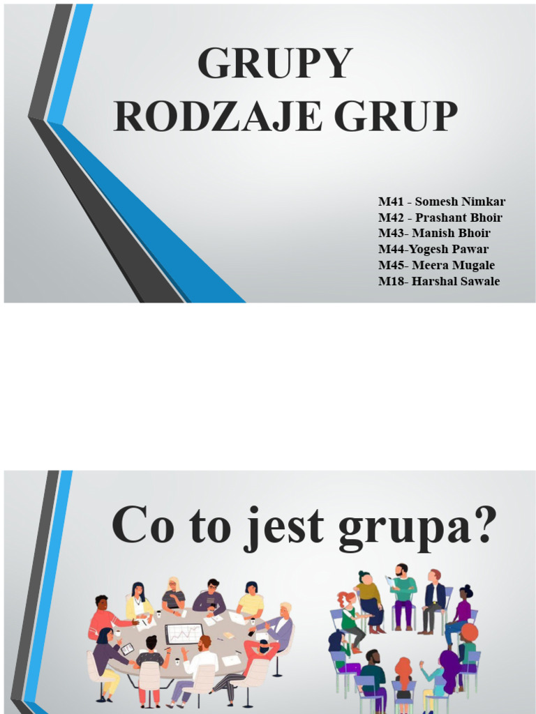 Grupy I Rodzaje Grup | PDF