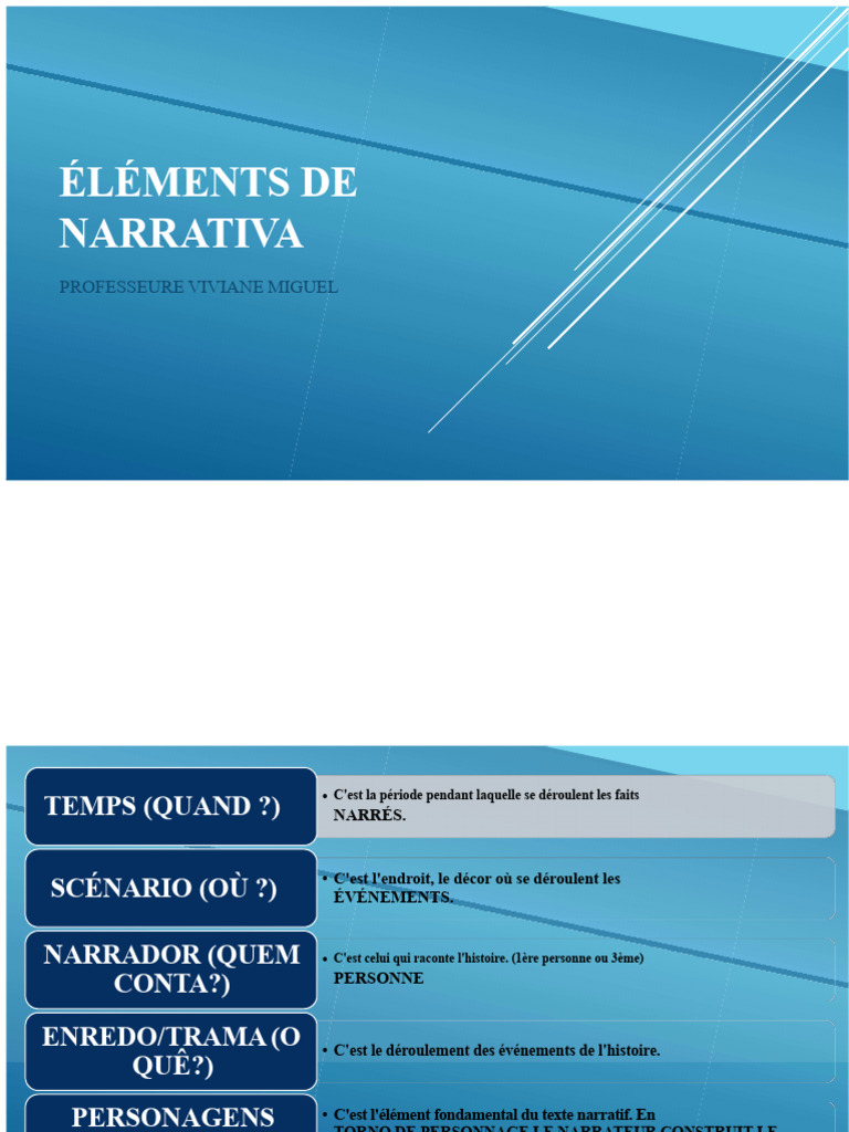 Éléments de la narration et moments de la narration | PDF