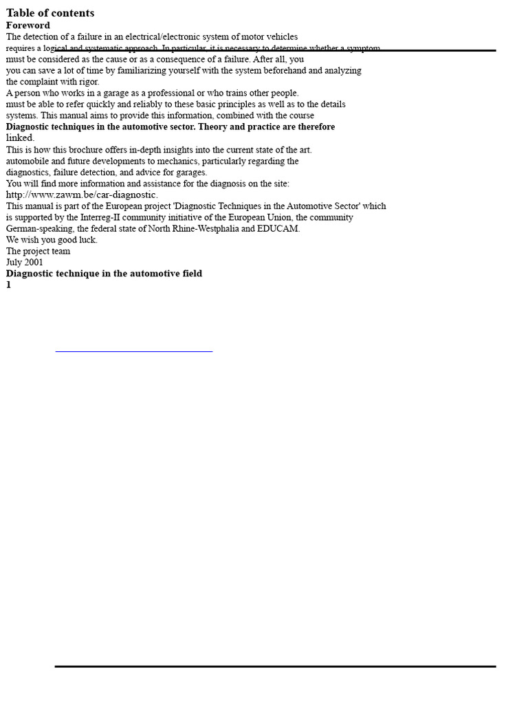 Automotive Diagnostic Techniques Manual | PDF | Electrical Wiring ...