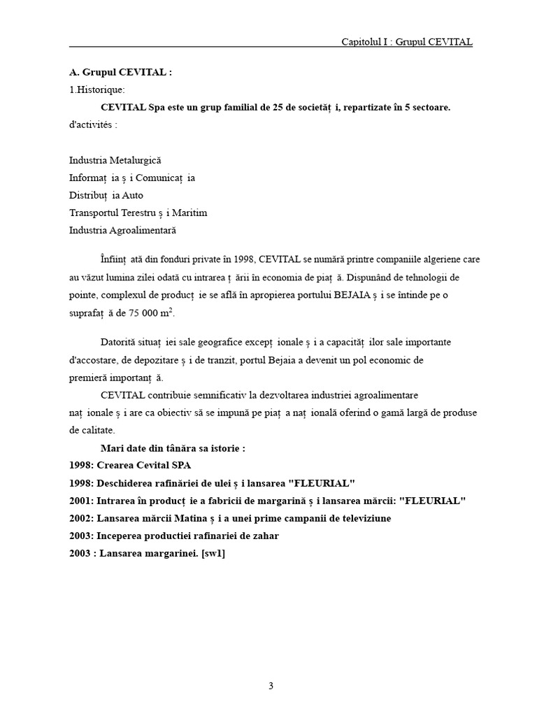 Grupul Cevital | PDF