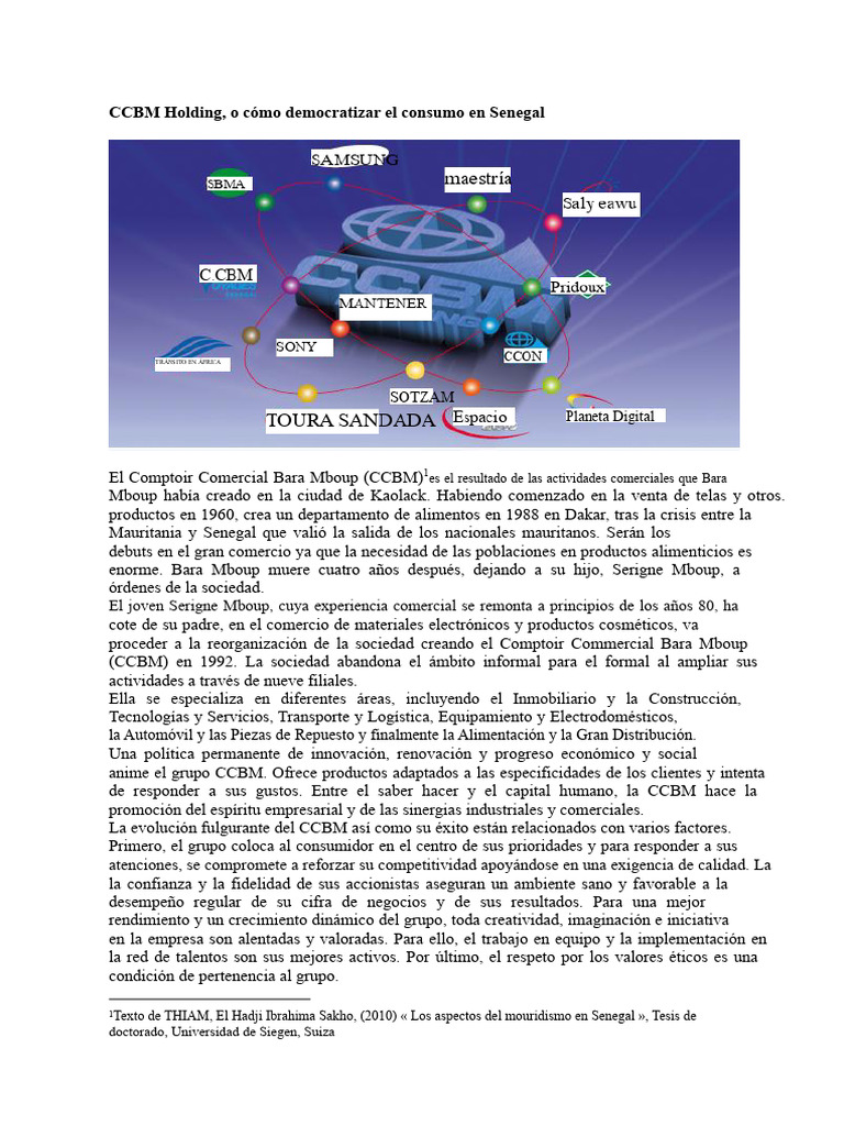 Caso CCBM | PDF | Senegal | Logística