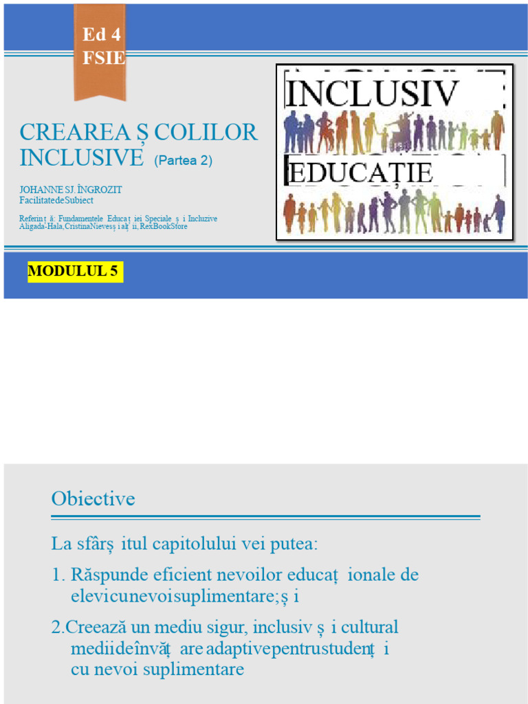 Ed 4 Modul 5 Facerea Școlilor Inclusive | PDF