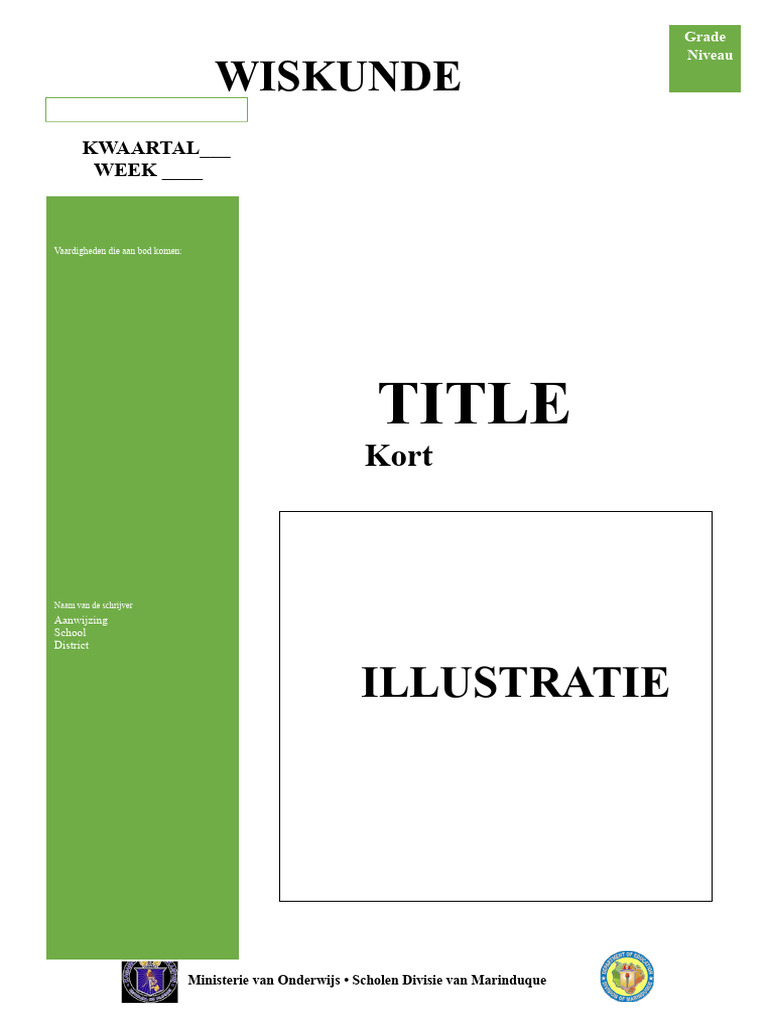 Wiskunde Module Sjabloon | PDF