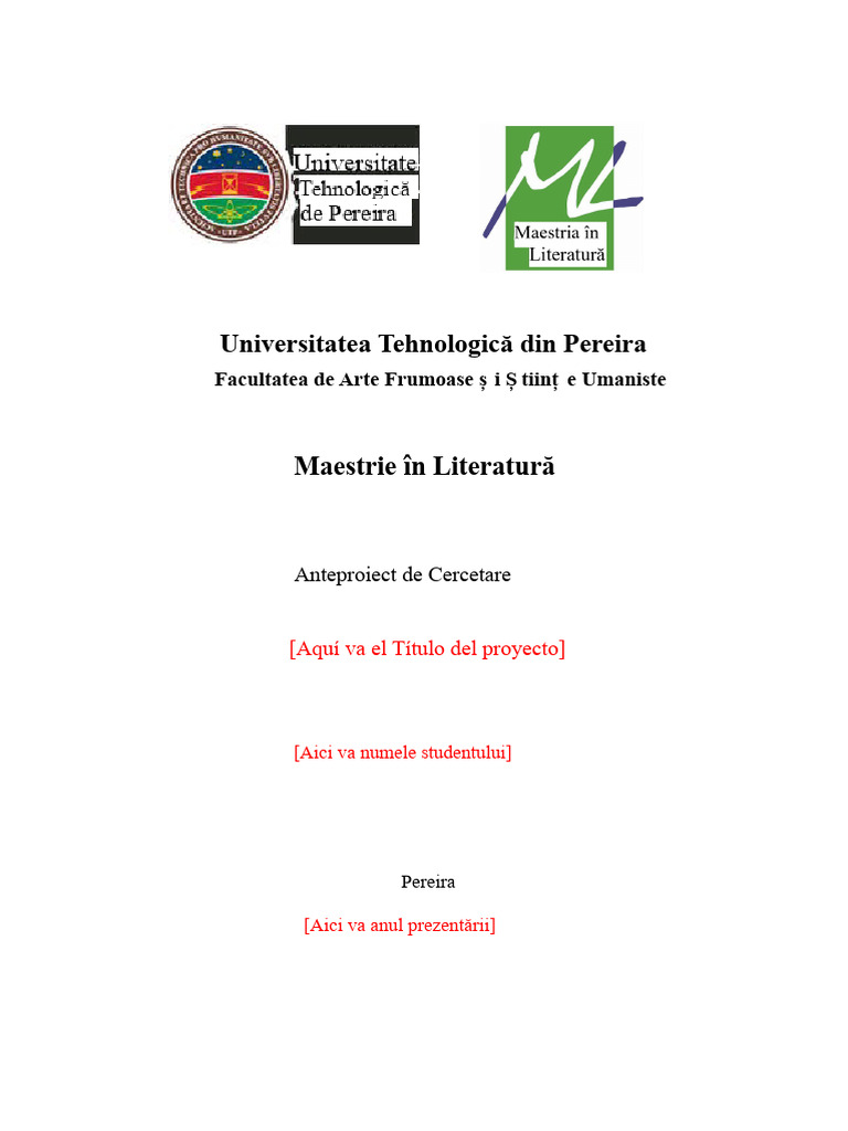 Format de Proiect UTP | PDF