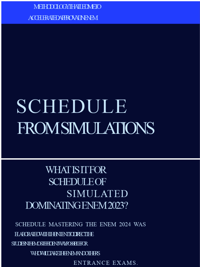 Schedule of Simulations 2024 UPDATED (2) | PDF