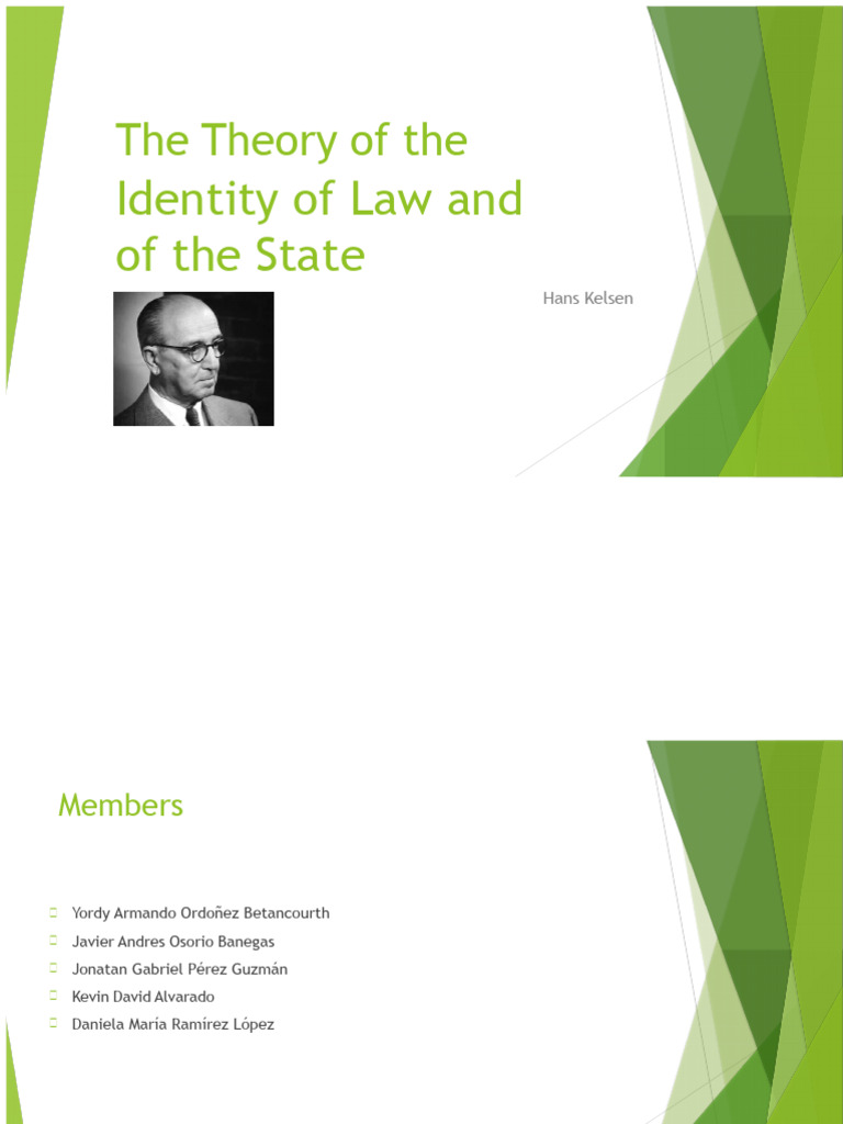 The Theory of The Identity of Law and State by Hans Kelsen Group#3 ...