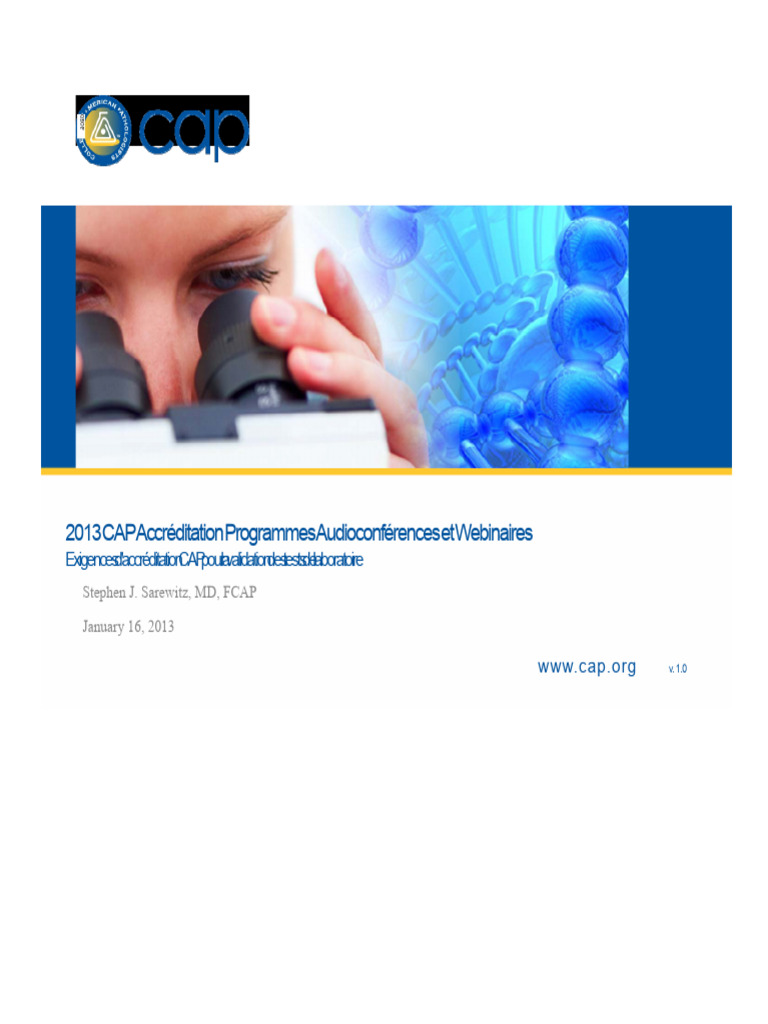 Exigences CAP pour la Validation des Tests | PDF