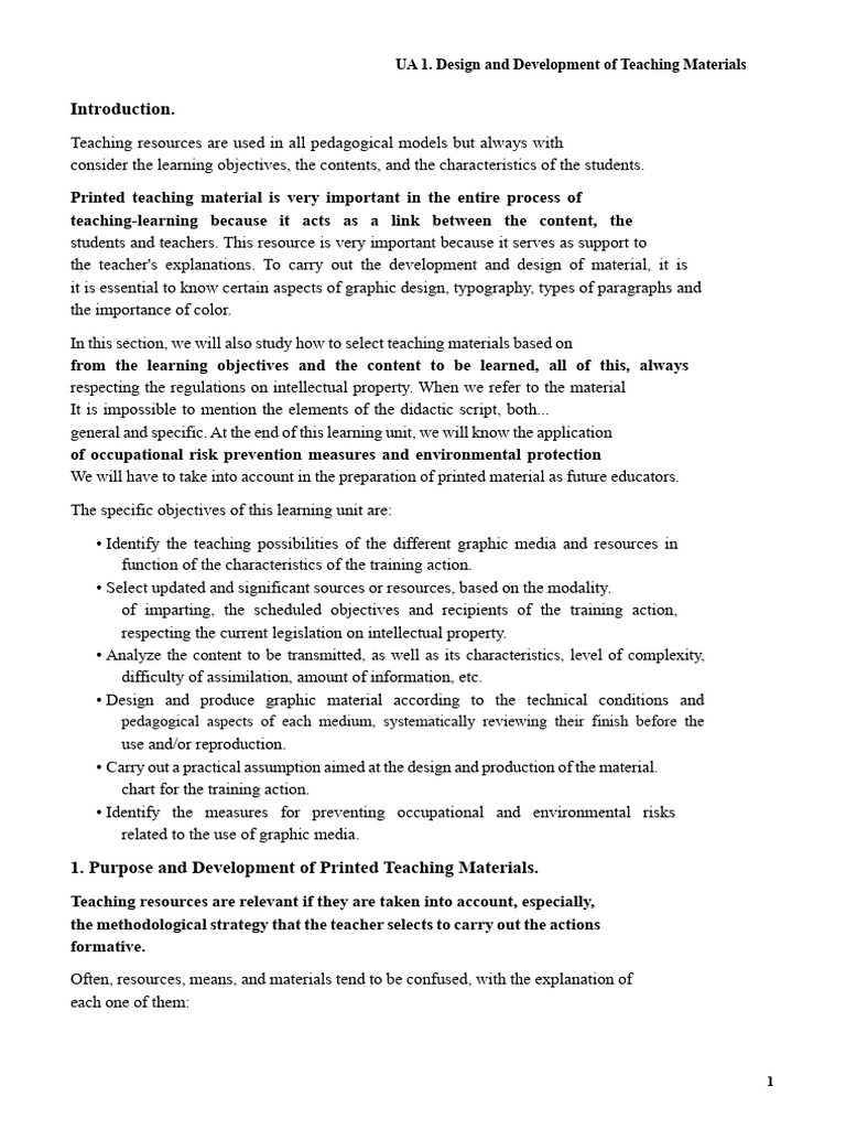 Designing Effective Printed Teaching Materials | PDF | Typefaces ...