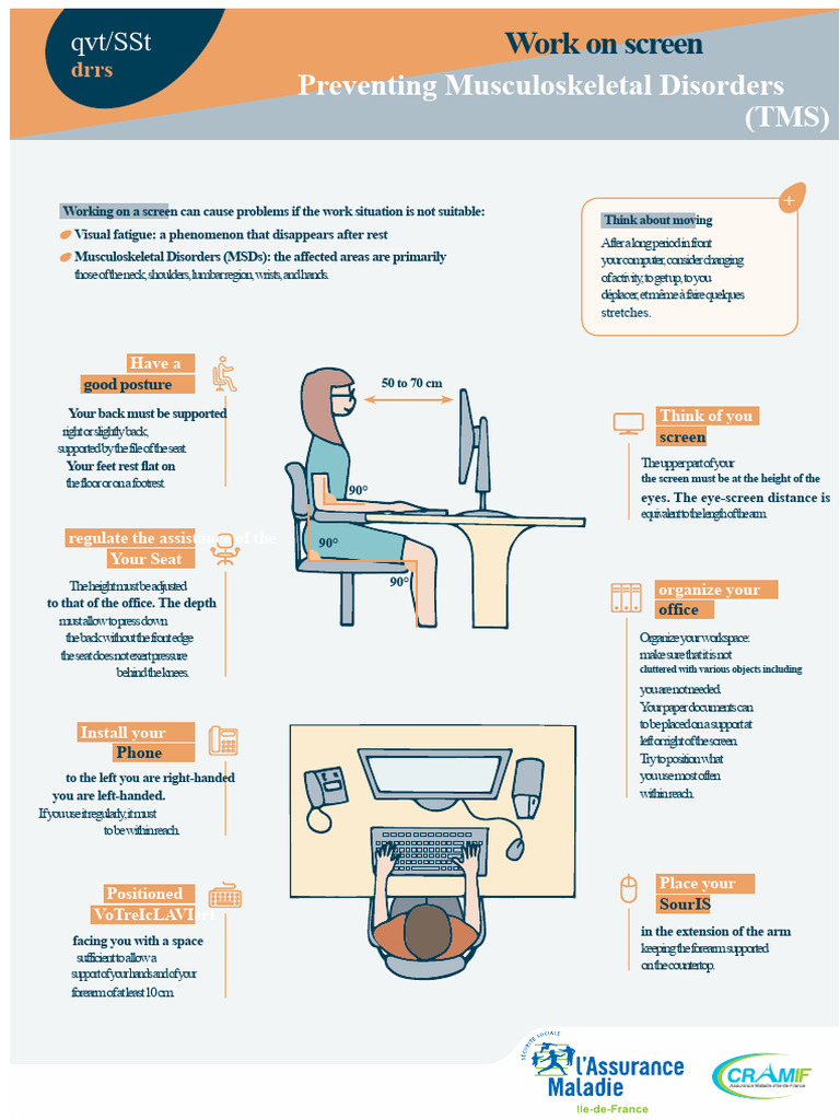 Ergonomic Tips to Prevent MSDs | PDF | Diseases And Disorders | Labor ...