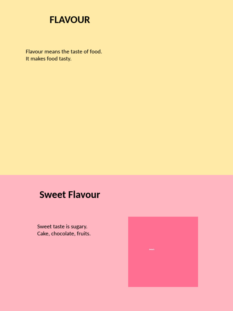 Flavour Presentation Unique Template | PDF