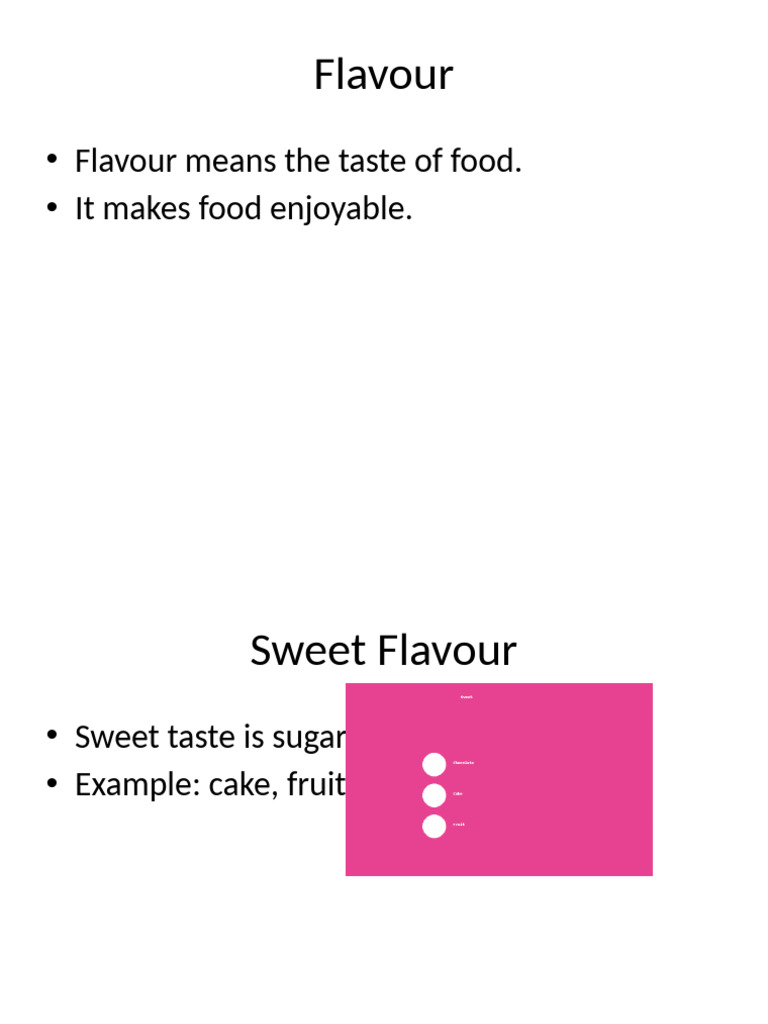 Understanding Food Flavours: Types Explained | PDF