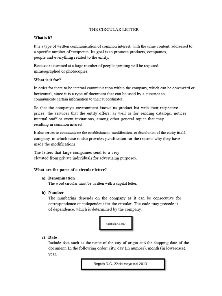 Circular Letter | PDF | Paragraph | Information