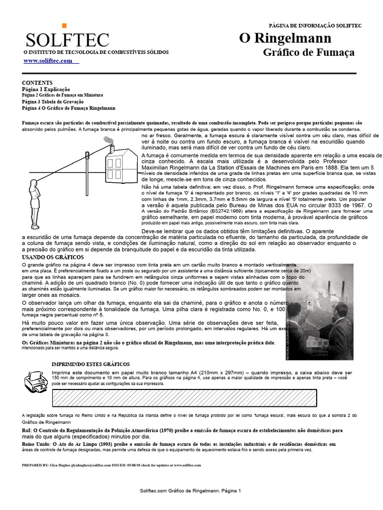 Gráfico de Fumaça Ringelmann Explicado | PDF | Combustão | Papel
