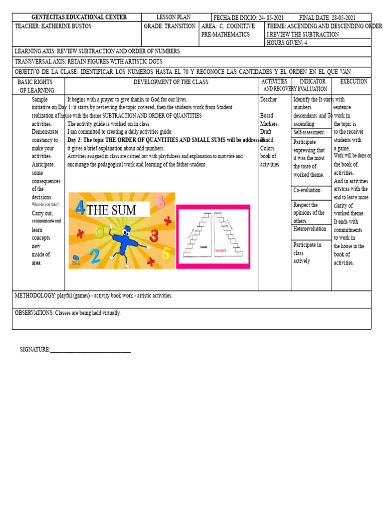 Transition Grade Lesson Plans Overview | PDF | Lesson Plan | Human ...