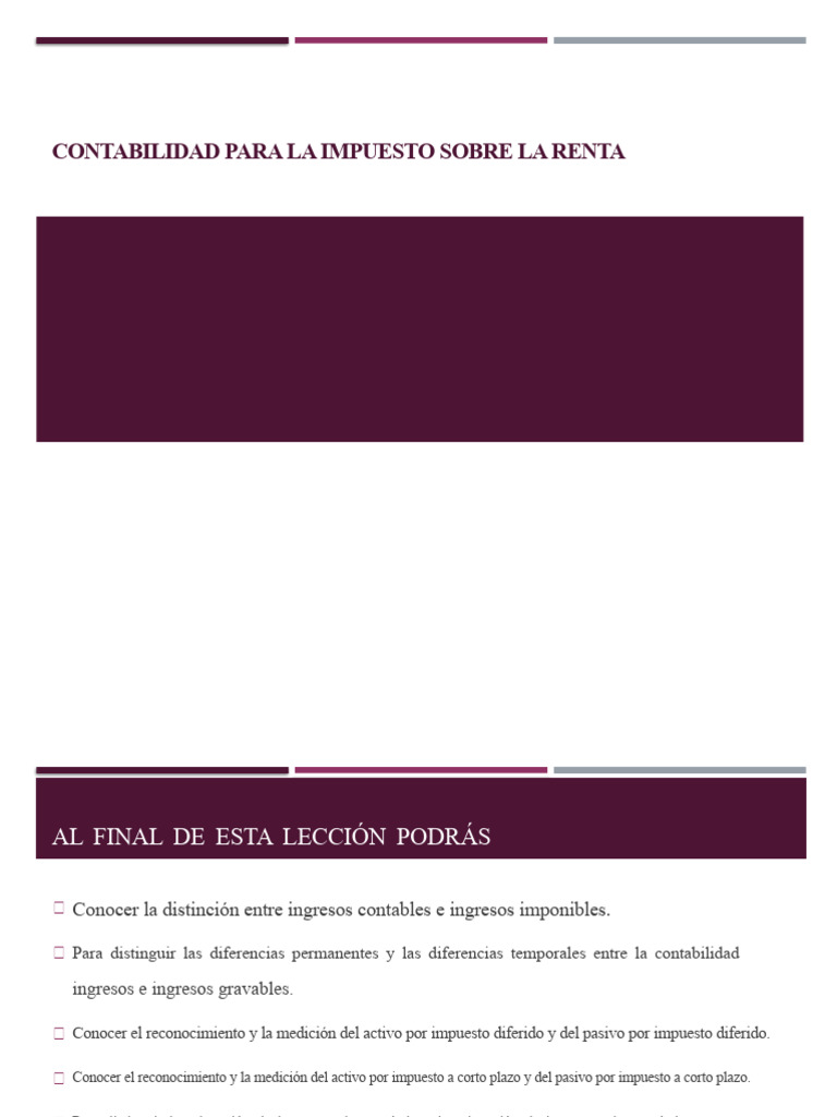 Contabilidad del Impuesto sobre la Renta | PDF | Contabilidad | Impuestos