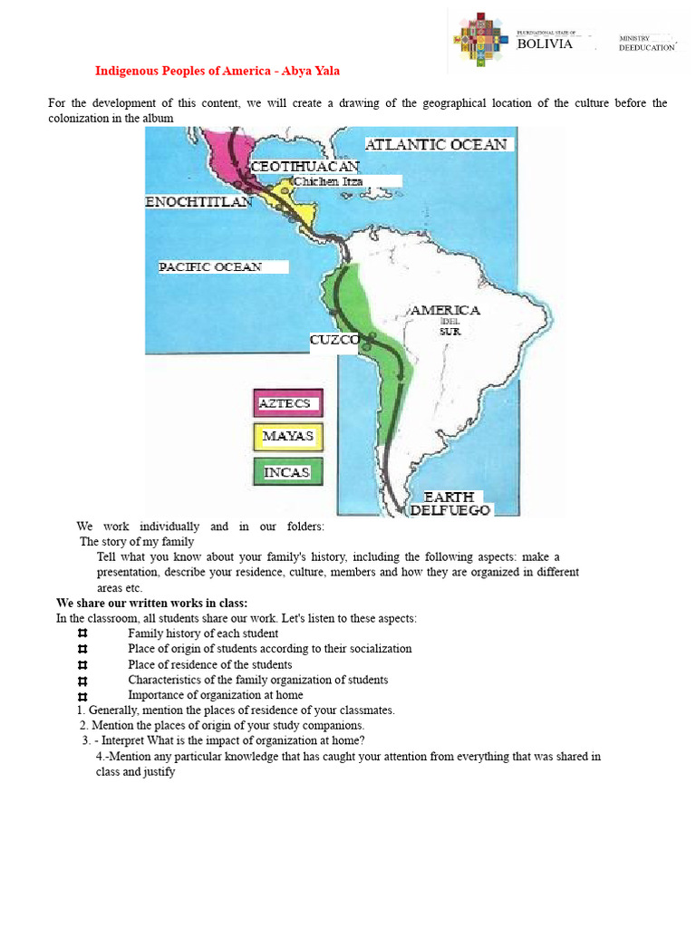Peoples of Abya Yala Topic 1 | PDF | Bolivia | Indigenous Peoples Of ...