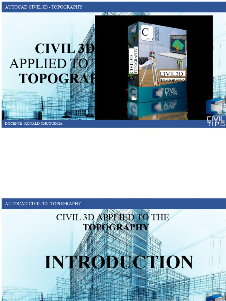AutoCAD Civil 3D Topography Guide | PDF | Topography | Auto Cad