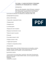 Concurso Público para o Cargo de Técnico Judiciário Do Tribunal Regional Do Trabalho Da 5