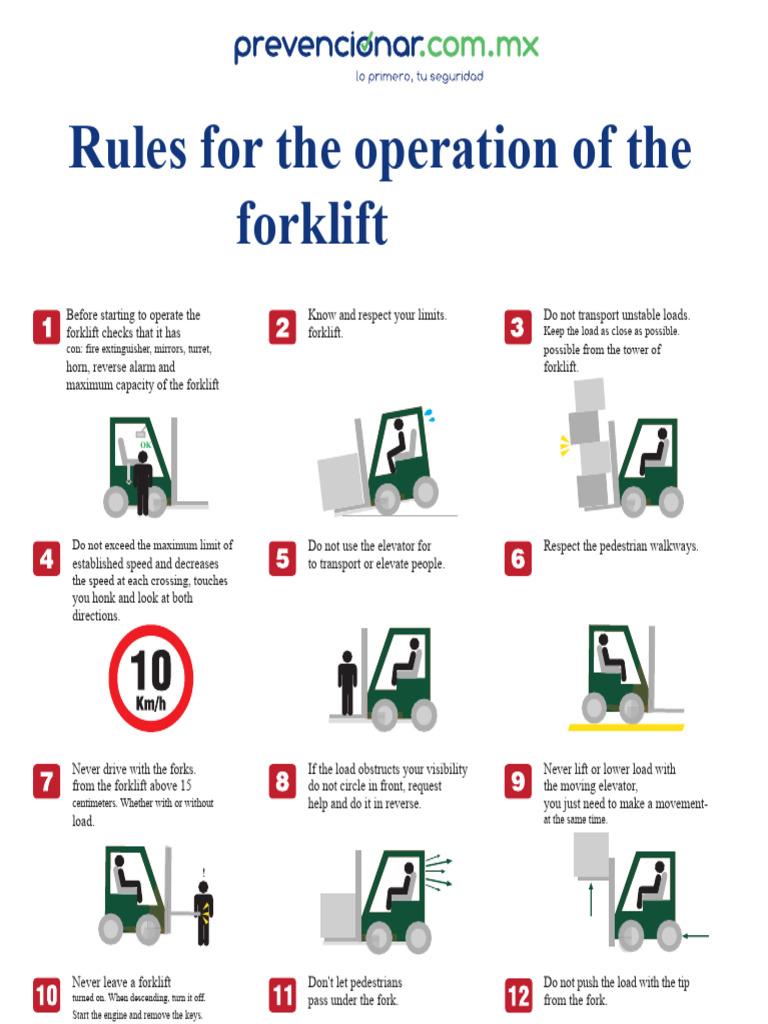 Forklift Operation Safety Rules | PDF