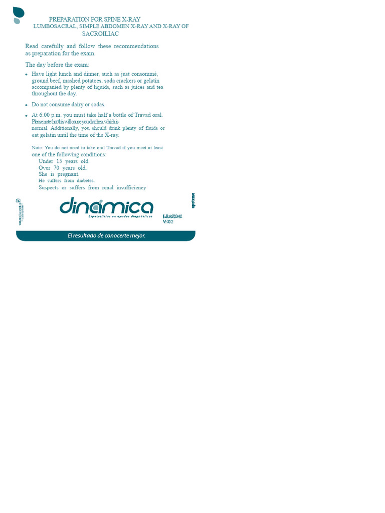 Prep RX Lumbosacral Column | PDF