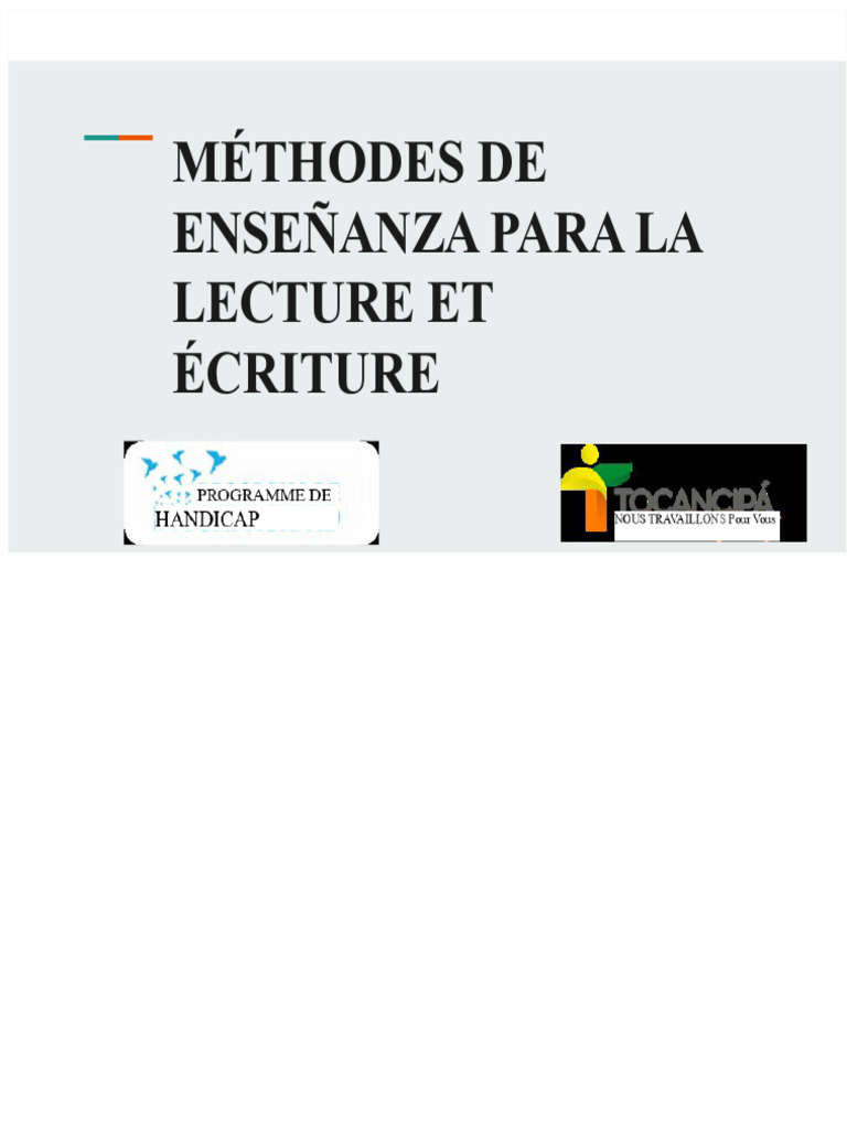 Méthodes d'enseignement de la lecture | PDF | Syllabe | Phonétique