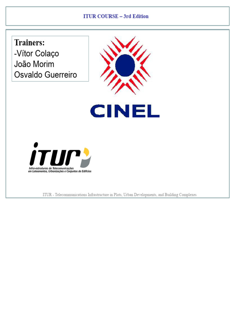 Presentation ITUR 3 CINEL 05-2020 | PDF | Coaxial Cable | Pipe (Fluid ...