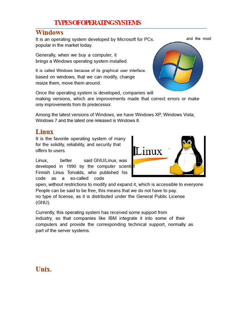Overview of Operating Systems | PDF | Operating System | Microsoft Windows