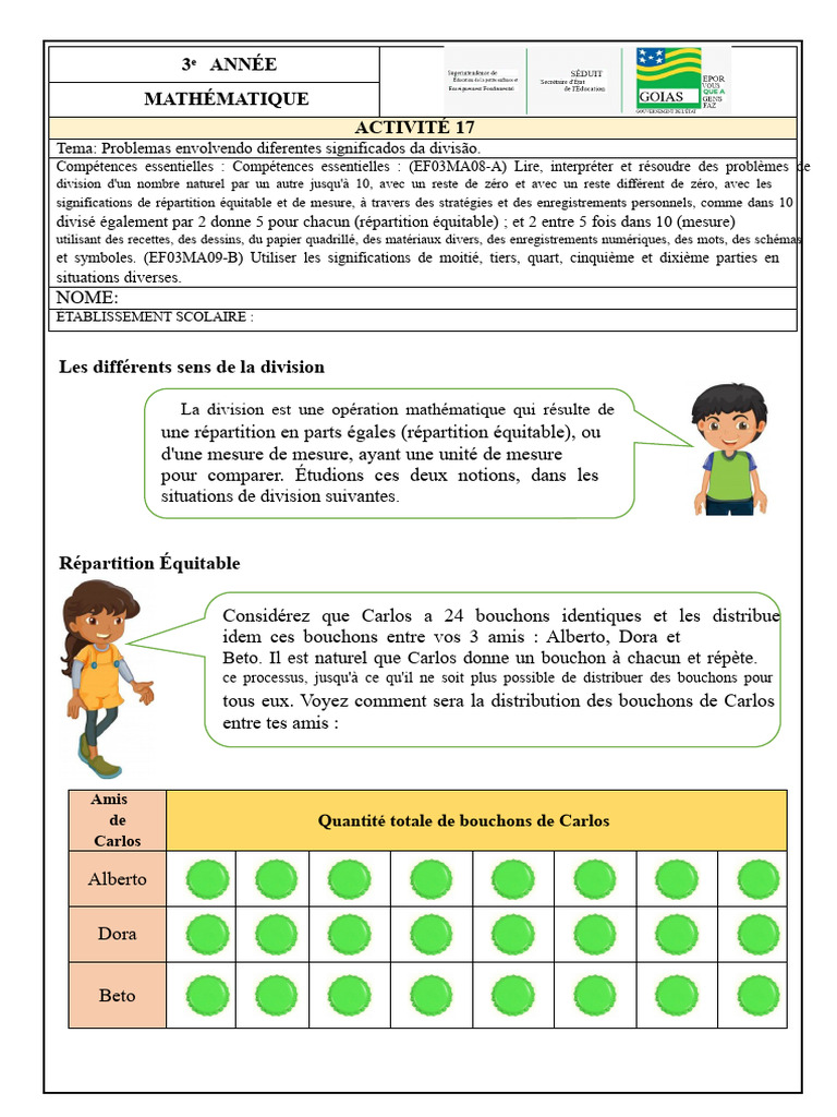 Sens de la division en mathématiques PDF — free download