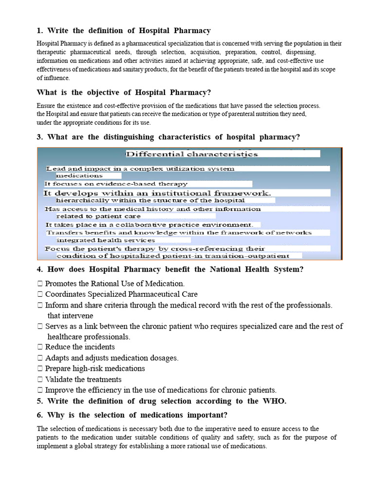 Hospital Pharmacy Questionnaire | PDF | Hypoglycemia | Insulin