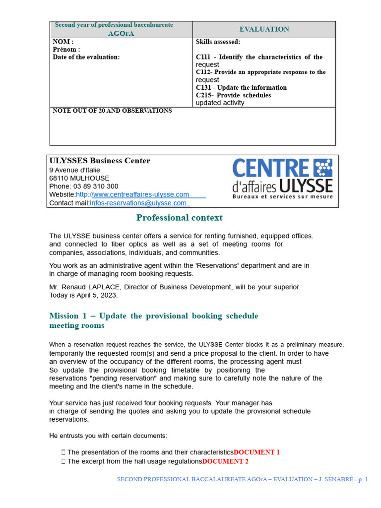 Professional Baccalaureate Evaluation Guide | PDF