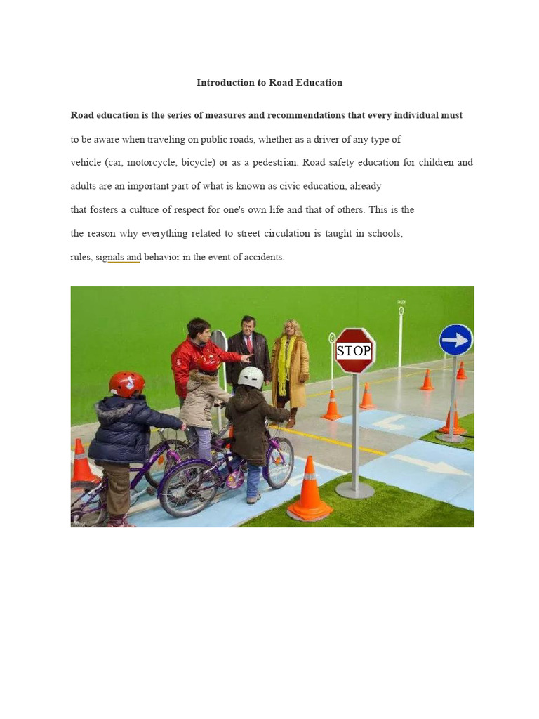 Understanding Road Education Basics | PDF
