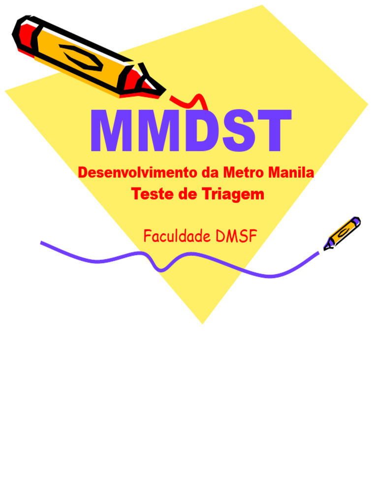 Teste MMDST: Triagem do Desenvolvimento Infantil | PDF | Ciências ...