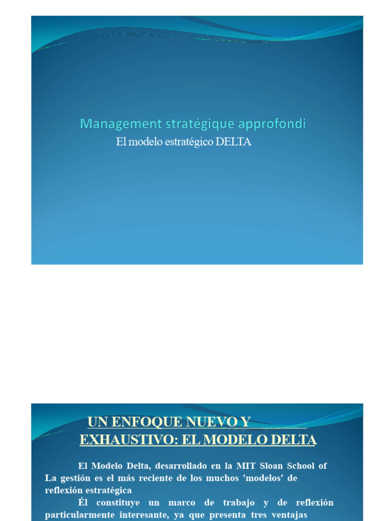 Modelo Delta: Estrategias de Posicionamiento Empresarial | PDF | Coca ...