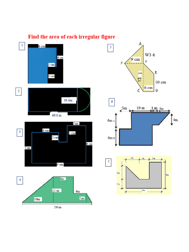Calculate Area of Irregular Figures | PDF