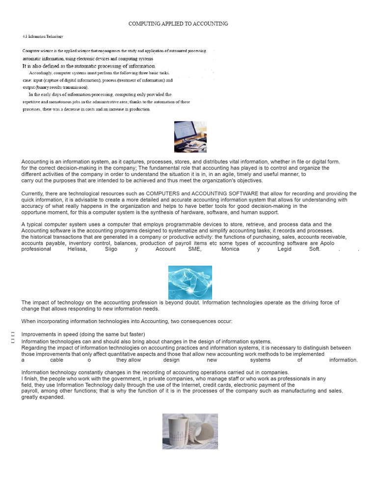 Impact of Technology on Accounting Systems | PDF | Computer Network | Byte