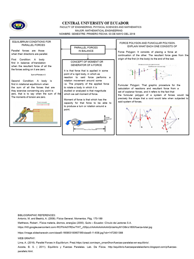 Equilibrium of Parallel Forces Explained | PDF | Force | Classical ...