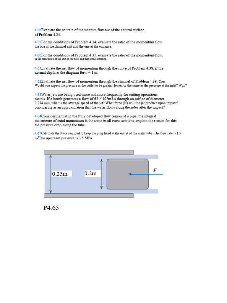 Momentum Flow Calculations in Fluid Dynamics | PDF | Jet Engine | Nozzle