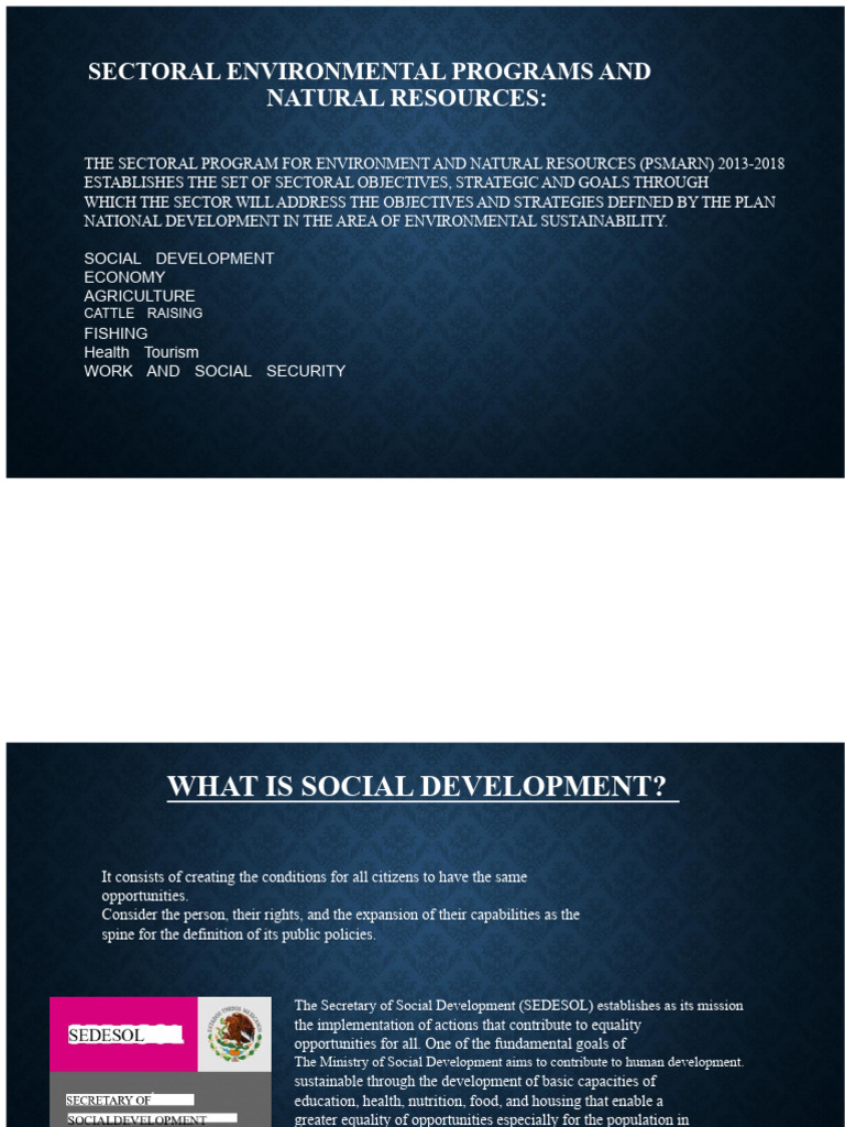 Sectoral Programs For Environment and Natural Resources | PDF ...