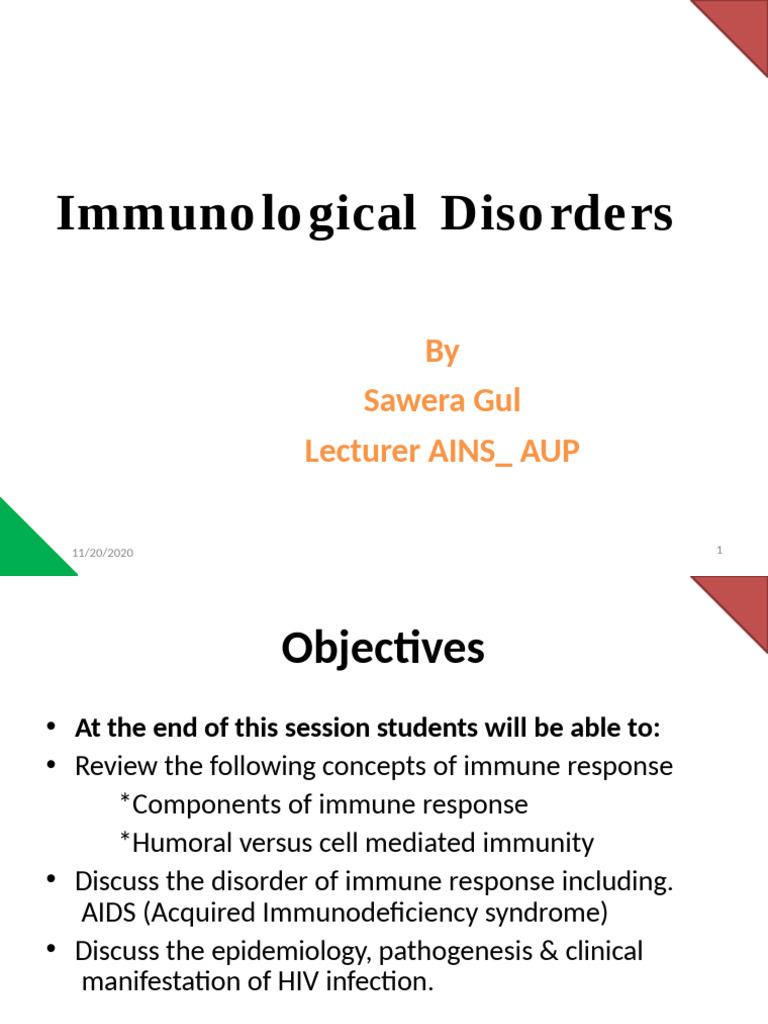 Immunological Disorders.. (KMU) ..Imran Waheed.. | PDF | Hiv | Lymphocyte