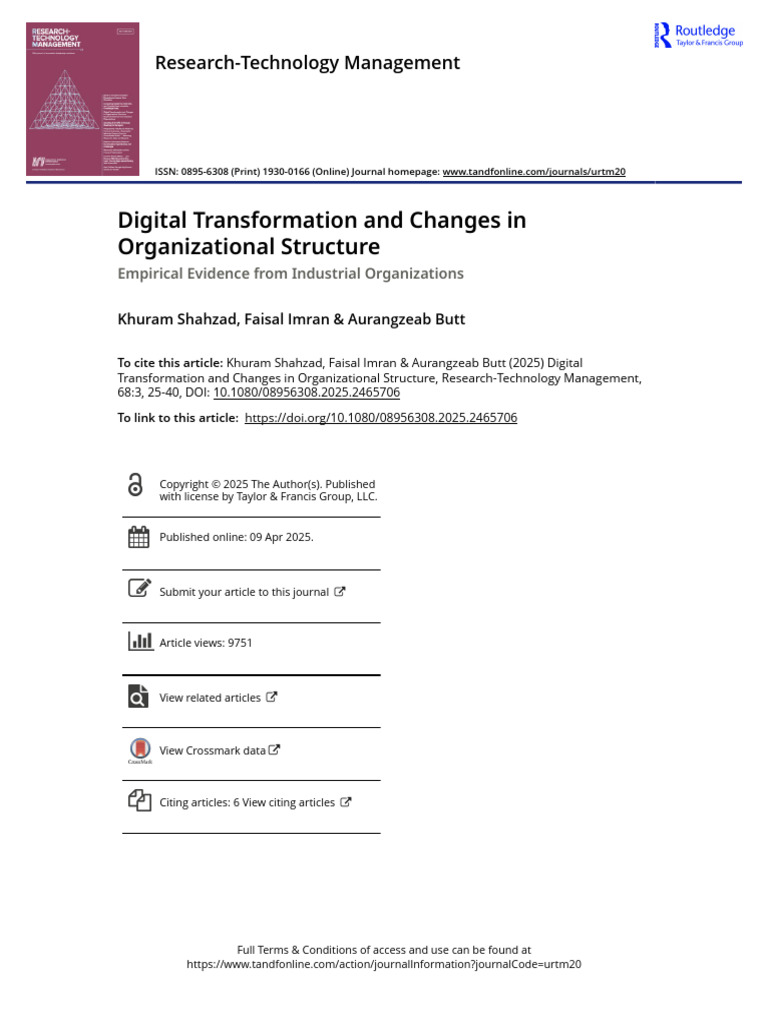 Digital Transformation's Impact on Structure | PDF | Organizational ...